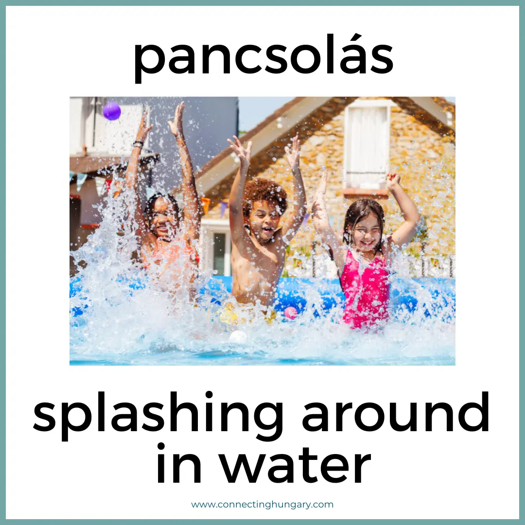 pancsolas splashing around in water