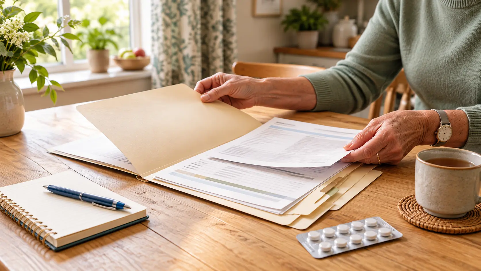 Organizing medical documents at home